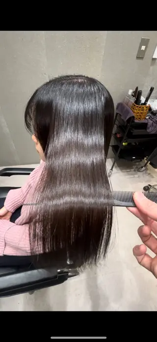 セミロング カラー 髪質改善ヘアケア 艶髪特化/上田のヘアスタイル