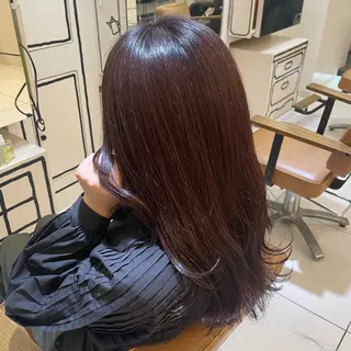 セミロング カラー 田口 花葉のヘアスタイル