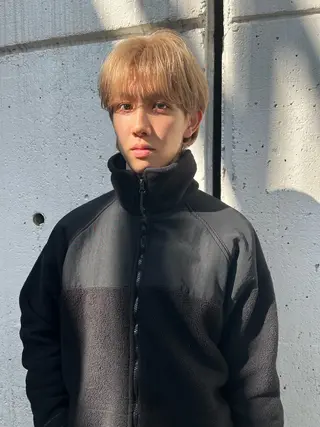 ショート カラー メンズ juno所属・ボブ/パーマ/透明感 カラー　善方浩貴のヘアスタイル