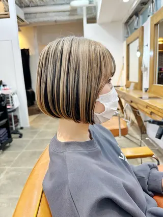 ショート カラー newline銀座所属・👑銀座ショート/ 絶壁補正/金子涼👑のヘアスタイル