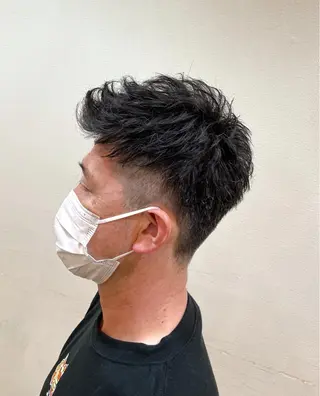 ショート パーマ メンズ メンズパーマ 赤司 泰樹のヘアスタイル