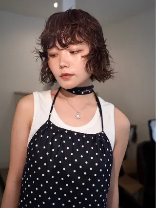 ショート カラー パーマ デザイン/レイヤー Kaito🐩/栄のヘアスタイル