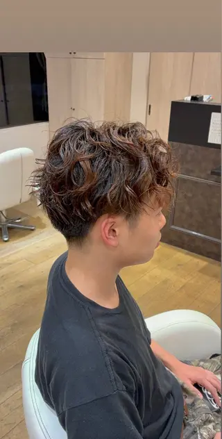 ショート パーマ メンズ ホソカワ マイカ ★彡のヘアスタイル