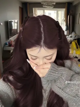 ロング カラー ヘアアレンジ 🫧🎀うる艶暖色 🏹Nanako🎀のヘアスタイル