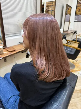 セミロング キノシタ ナオユキのヘアスタイル