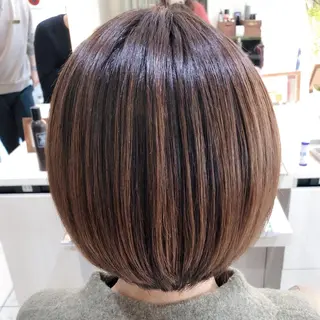 ショート 三箇島陽香/髪質改善 クロスパーマ縮毛矯正のヘアスタイル