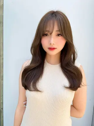 セミロング カラー 韓国ヘア🤍顔周り/ 髪質改善✨/林遼一郎のヘアスタイル