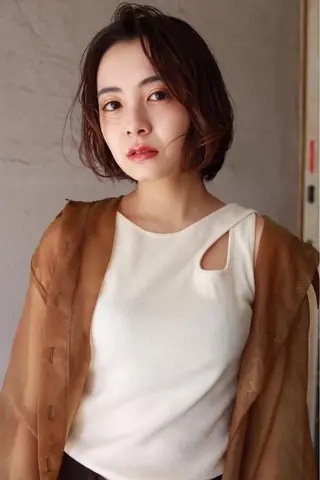 ミディアム カラー パーマ 💘透明感カラー💘 沖本 将宏のヘアスタイル