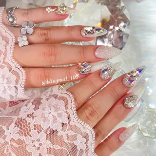 ネイル 23時まで❤︎韓国、 ワンホンネイルのネイルデザイン