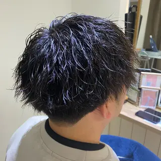 ミディアム パーマ メンズ 奈良天理 mihoのヘアスタイル