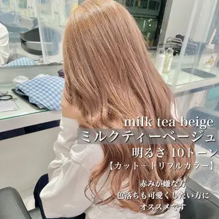 ロング カラー 透け上品ハイトーン 職人ゆうと🤍のヘアスタイル