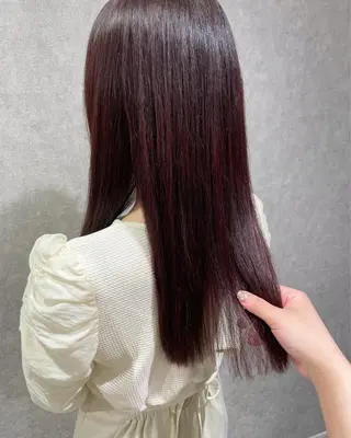 ロング カラー ミツキ/ 透明感カラー/セットのヘアスタイル