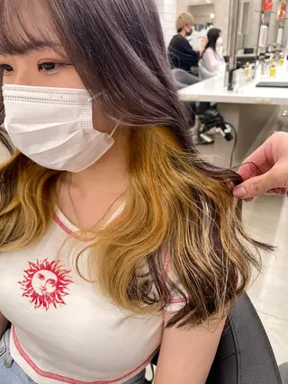 セミロング カラー *モデル募集🤍横浜 透明感カラー🫧のヘアスタイル
