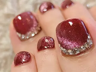 ネイル ネイルサロンAiri 長さ出し·シンプルのネイルデザイン