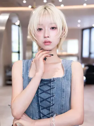 カラー 渋谷/レイヤーボブ・ 韓国ボブ特化/楓のヘアスタイル