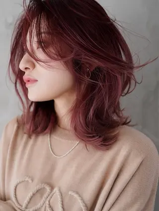 ミディアム L.O.GKINSHICHO所属・シールエクステ☀️ L.O.G村岡健一のヘアスタイル