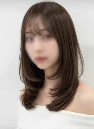 セミロング 渋谷/ハッシュ レイヤーカット/会田のヘアスタイル