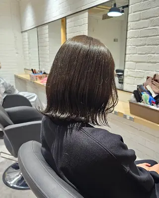 ミディアム Ayu🐾縮毛矯正/ ブリーチ無しカラーのヘアスタイル