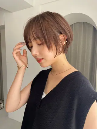 ショート パーマ ヘアアレンジ 韓国ヘアメイク🎀/ 縮毛矯正✨山本媛香のヘアスタイル