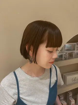 ミディアム カラー layer・bob カット/  YURIのヘアスタイル