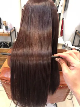 ロング カラー ＼脱・うねり& 広がり／gite菊のヘアスタイル