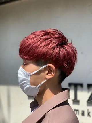 ショート カラー メンズ familiar BOND所属・佐々木陸斗 ショート&メンズのヘアスタイル