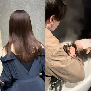 セミロング 髪質改善ヘアケア 艶髪特化/上田のヘアスタイル