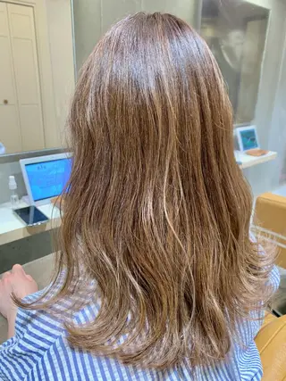 セミロング カラー 縮毛矯正×艶カラー /中村勇太のヘアスタイル