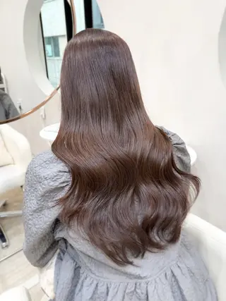 ミディアム カラー ミディアム/顔周り/ ベージュ🌼mayuのヘアスタイル