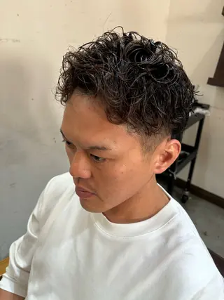 ショート カラー パーマ 池田達也anyhow /副店長のヘアスタイル