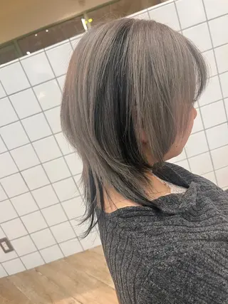 ミディアム カラー パーマ/縮毛矯正 /韓国風/佐藤里咲のヘアスタイル