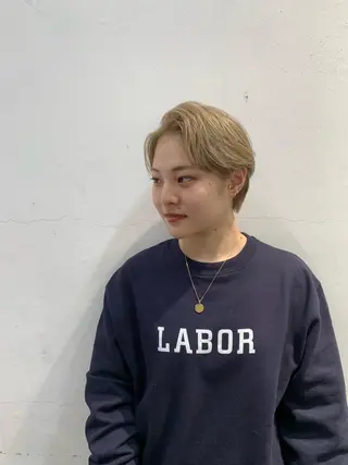 ショート カラー ヘアアレンジ メンズ THE./ブリーチ 透感カラー/髪質改善のヘアスタイル