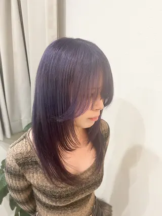 ロング カラー LEBEN所属・和夢/メンズカット/ パーマ/ハイトーンのヘアスタイル