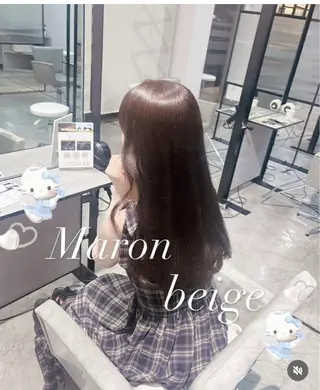 セミロング yui/色気カラー /コテ巻き風パーマのヘアスタイル