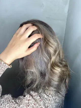 ミディアム カラー ヘアアレンジ Belle hair Design青野大貴のヘアスタイル