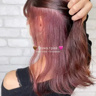 ミディアム カラー ヘアアレンジ 🩰‎暖色特化 / 𝐒𝐚𝐤𝐢🤎のヘアスタイル