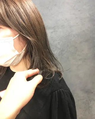 ミディアム カラー ヘアアレンジ ainico+所属・メンズ特化✂️栗原 侑也のヘアスタイル