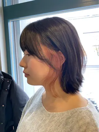 ショート カラー 【coco.】hair所属・カジカワサキ/髪質 改善/クロスパーマのヘアスタイル