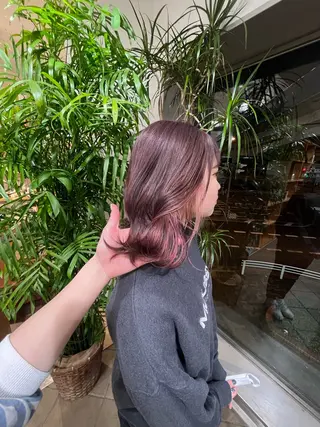 ミディアム カラー 濱川 良栄のヘアスタイル