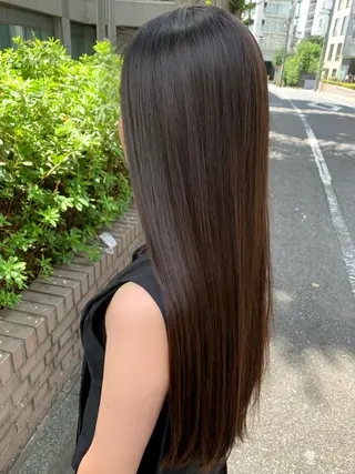 ロング ヘアアレンジ 髪質改善/縮毛矯正 艶カラー/珠聡のヘアスタイル