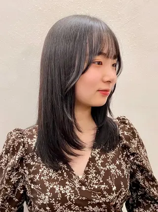 セミロング カラー Paddle所属・似合わせレイヤー/ レイヤーパーマ/高倉のヘアスタイル