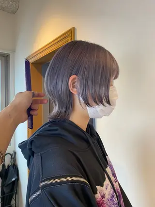 ショート 大阪ウルフカット ハッシュカットのヘアスタイル