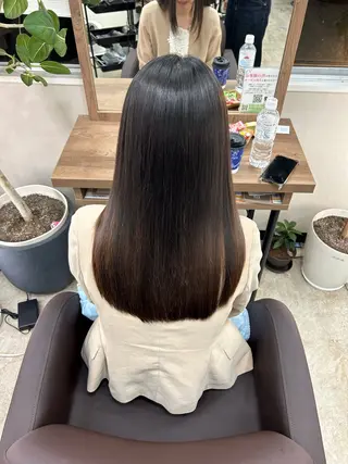 ロング ANFINI所属・倖紫✨ONEカラー 髪質改善🫧のヘアスタイル
