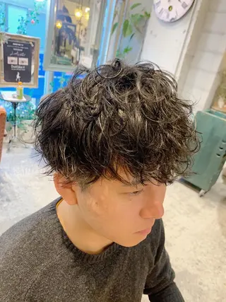 ショート メンズ ハイライト/レイヤー 木下翔太のヘアスタイル