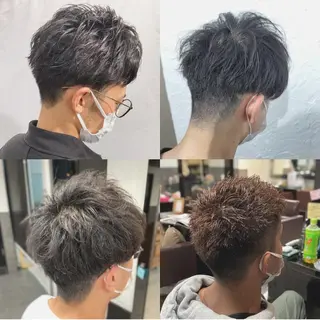 ショート カラー パーマ ヘアアレンジ メンズ 髪質改善/縮毛矯正 ボブ/Ryuseiのヘアスタイル