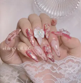 ネイル 23時まで❤︎韓国、 ワンホンネイルのネイルデザイン