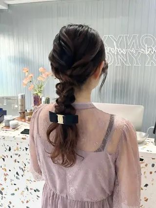 ロング ヘアアレンジ 卒業式ヘアセット🎀 ヘアアレンジのヘアスタイル