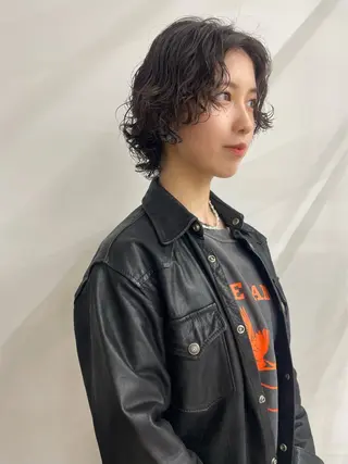 ショート ボブカットモデル/パ ーマ/harunaのヘアスタイル