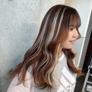 ロング りおな/エクステ /ミルクティーカラーのヘアスタイル