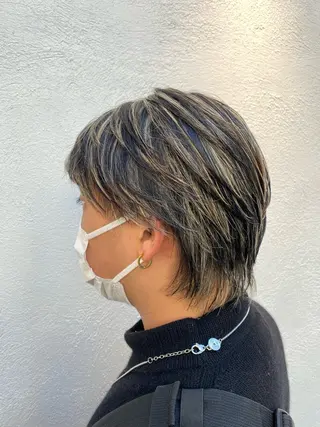 ショート カラー パーマ ヘアアレンジ メンズ キッズ HairSignature所属・ブリーチ指名神戸 No.1美容師RENのヘアスタイル